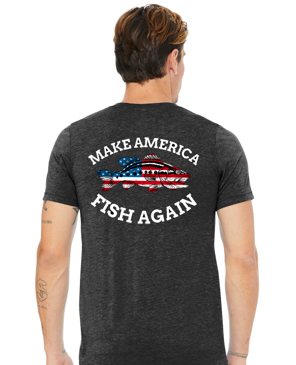 SHORT SLEEVE COTTON SHIRT MAKE AMERICA FISH AGAIN