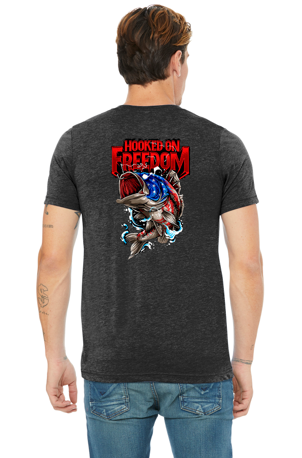 HOOKED ON FREEDOM SHORT SLEEVE COTTON T-SHIRT