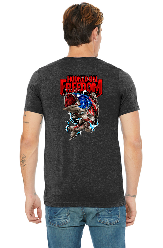 HOOKED ON FREEDOM SHORT SLEEVE COTTON T-SHIRT